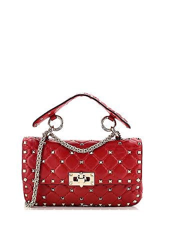 Valentino Garavani Rockstud Spike Flap Bag Quilted Leather Small (view 1)