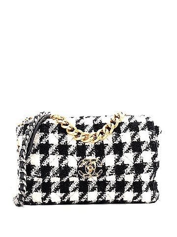 Chanel 19 Flap Bag Quilted Houndstooth Tweed and Ribbon Large (view 1)