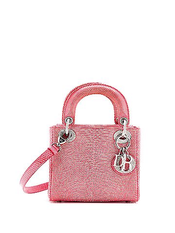 Christian Dior Lady Dior Bag Lizard with Crystal Charms Mini (view 1)