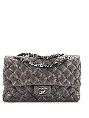 Chanel Classic Double Flap Bag Quilted Metallic Lambskin Medium (view 1)
