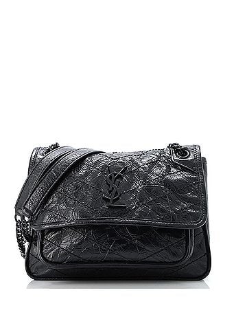 Saint Laurent Niki Chain Flap Bag Matelasse Chevron Leather Baby (view 1)