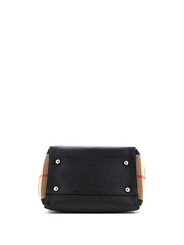 Burberry Canterbury Tote Leather and House Check Canvas Small (view 2)