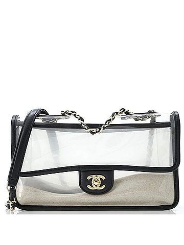 Chanel Sand By The Sea Flap Bag PVC with Lambskin Medium (view 1)