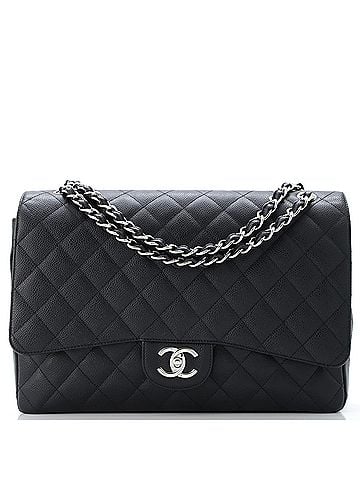 Chanel Classic Double Flap Bag Quilted Caviar Maxi (view 1)