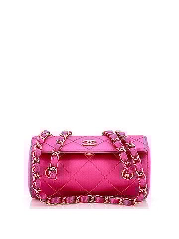 Chanel Vintage Barrel Evening Bag Quilted Satin Mini (view 1)