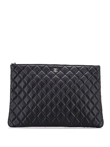 Chanel O Case Clutch Quilted Lambskin Large (view 1)