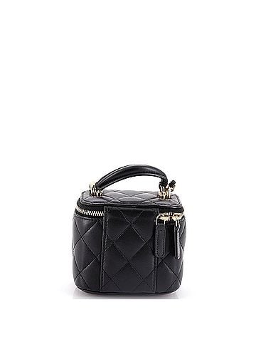 Chanel Classic Top Handle Vanity Case with Chain Quilted Lambskin Mini (view 2)