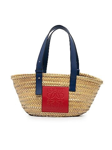 Loewe Small Raffia Basket Tote (view 1)