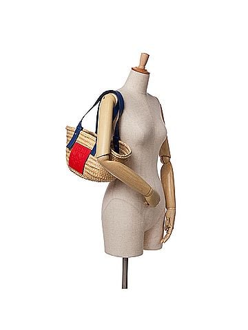 Loewe Small Raffia Basket Tote (view 2)