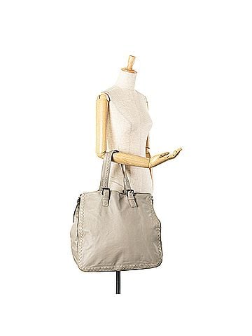 Bottega Veneta Leather Intrecciato Side Zip Tote (view 2)