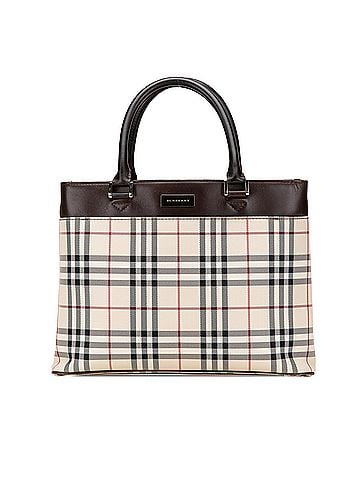 Burberry House Check Canvas Tote (view 1)
