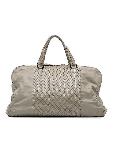 Bottega Veneta Large Leather Intrecciato Leggero Satchel (view 1)