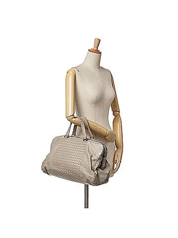Bottega Veneta Large Leather Intrecciato Leggero Satchel (view 2)