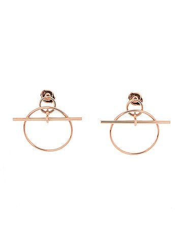 Hermès Loop Earrings 18K Rose Gold Small (view 1)