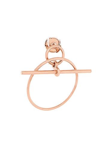 Hermès Loop Earrings 18K Rose Gold Small (view 2)