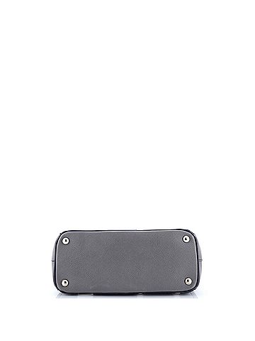 Prada Double Zip Lux Tote Striped Saffiano Leather Small (view 2)