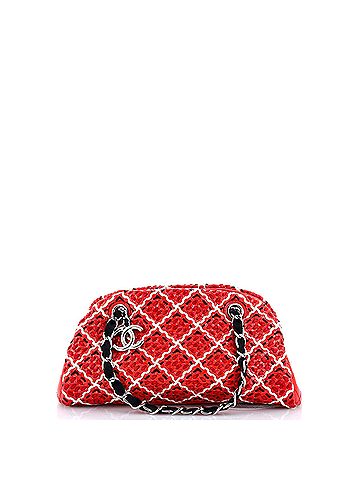 Chanel Just Mademoiselle Bag Woven Stitch Patent Small (view 1)