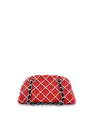 Chanel Just Mademoiselle Bag Woven Stitch Patent Small (view 2)