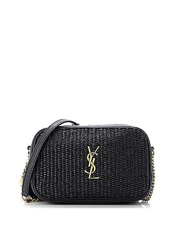 Saint Laurent Lou Camera Bag Woven Raffia Mini (view 1)