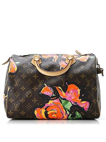 Louis Vuitton Speedy Handbag Limited Edition Monogram Roses 30 (view 1)