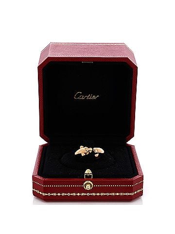 Cartier Panthere de Cartier Band Ring 18K Rose Gold with Onyx and Tsavorite 11mm (view 2)