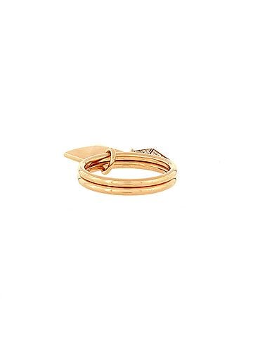 Hermès Clou d'H Two Charm Ring 18K Rose Gold and Diamonds (view 2)