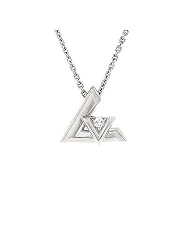 Louis Vuitton LV Volt One Pendant Necklace 18K White Gold with Diamond Small (view 1)