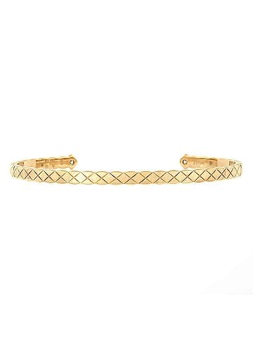 Chanel Coco Crush Cuff Bracelet 18K Beige Gold with Diamonds (view 2)