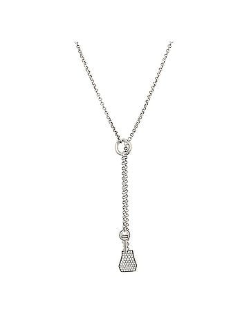 Hermès Kelly Clochette Pendant Necklace 18K White Gold with Diamonds Small (view 1)