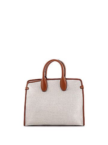 Salvatore Ferragamo Studio Soft Satchel Canvas Small (view 2)