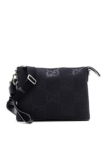 Gucci Zip Messenger Bag Jumbo GG Canvas (view 1)