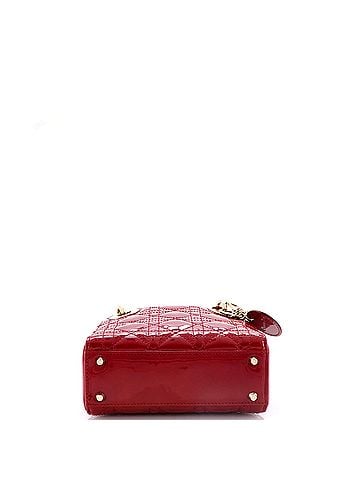 Christian Dior Lady Dior Chain Bag Cannage Quilt Patent Mini (view 2)