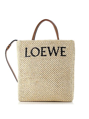 Loewe A4 Tote Raffia and Leather North South (view 1)
