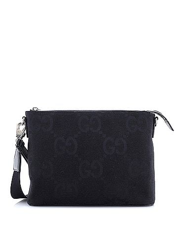 Gucci Zip Messenger Bag Jumbo GG Canvas (view 1)