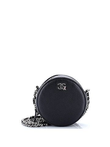 Chanel CC Ski Round Clutch with Chain Goatskin Mini (view 1)