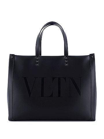 Valentino Garavani VLTN Rockstud Shopping Tote Embroidered Leather Large (view 1)