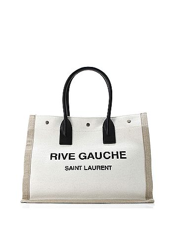 Saint Laurent Rive Gauche Shopper Tote Canvas Small (view 1)