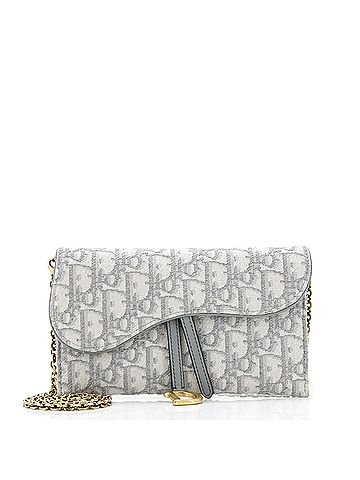 Christian Dior Saddle Chain Wallet Oblique Canvas (view 1)