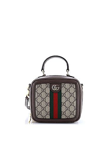 Gucci Ophidia Zip Around Top Handle Bag GG Coated Canvas with Leather Mini (view 1)
