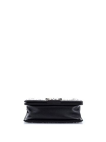 Chanel Boy Flap Bag Lambskin with Quilted Tweed and Sequins Small (view 2)