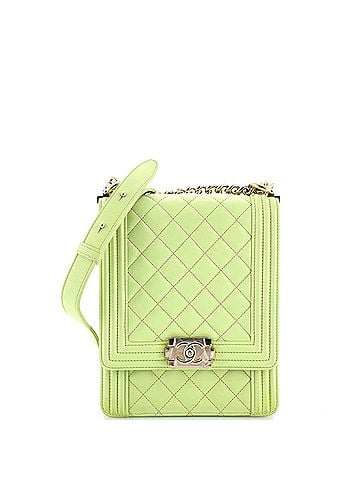 Chanel North South Boy Flap Bag Quilted Lambskin Small (view 1)