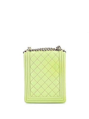 Chanel North South Boy Flap Bag Quilted Lambskin Small (view 2)