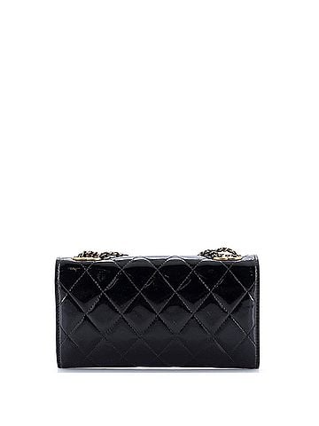 Chanel CC Eyelet Chain Clutch Quilted Patent (view 2)