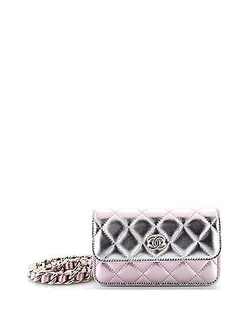 Chanel Coco Punk Chain Clutch Quilted Gradient Metallic Lambskin (view 1)