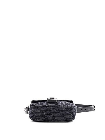 Christian Dior Saddle Buckle Flap Messenger Bag Oblique Canvas and Leather Mini (view 2)