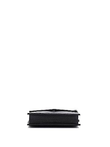 Saint Laurent Classic Monogram Wallet on Chain Matelasse Chevron Leather Small (view 2)