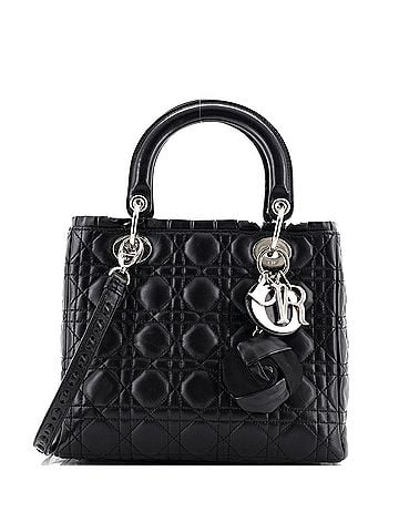 Christian Dior Lady Dior Bag Ruffle Cannage Quilt Lambskin Medium (view 1)