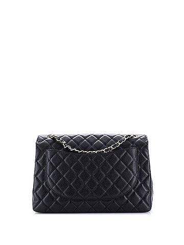 Chanel Vintage Classic Single Flap Bag Quilted Caviar Maxi (view 2)