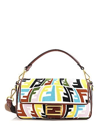 Fendi Baguette NM Bag Fish-Eye FF Embroidered Canvas Medium (view 1)