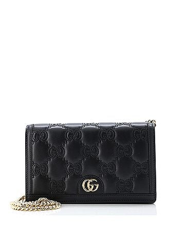 Gucci Petite GG Marmont Chain Wallet GG Matelasse Leather Mini (view 1)